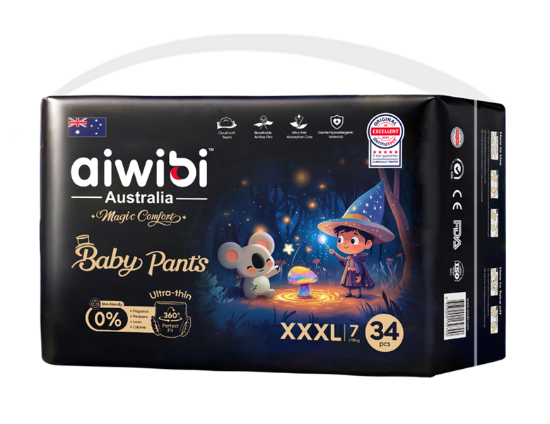 Tã quần em bé cao cấp Aiwibi Magic Comfort 69 -XXXL34x3