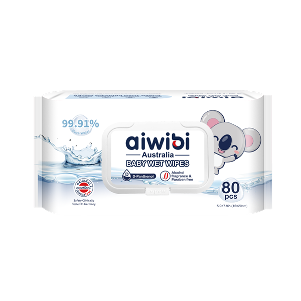 Khăn ướt không mùi tinh khiết Aiwibi 80Mx12 (nắp nhựa)