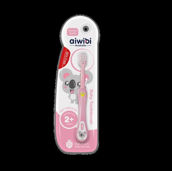 Bàn chải đánh răng trẻ em Aiwibi 2+ years (Hồng)