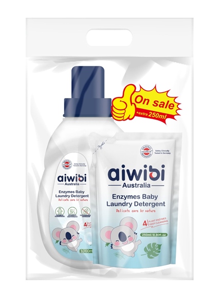 Nước giặt cho bé cao cấp Aiwibi 1000/250mlx8