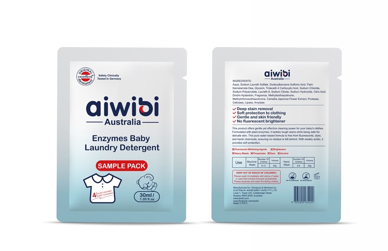 Gói dùng thử - Nước giặt cho bé cao cấp Aiwibi 30mlx250